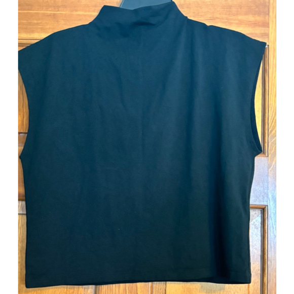 Madewell Black Sleeveless Mock Neck Tank Top XXL Minimalist Basic - Picture 1 of 7